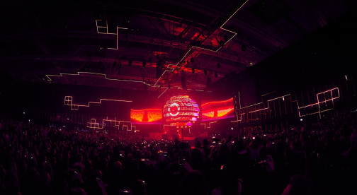Picture of stage from Slush 2019 conference.